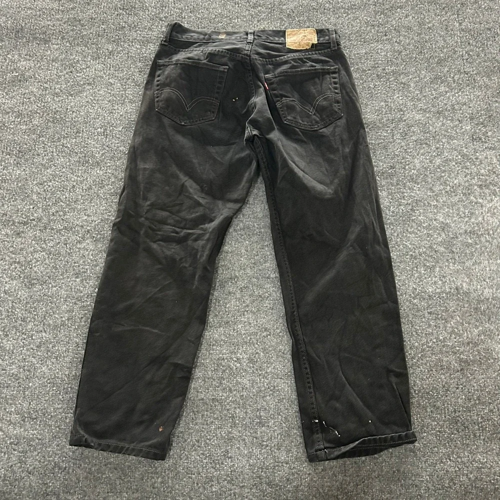 Levi's Jeans Mens Size 31x28 Black 501 Original Straight Leg Button Fly Cotton